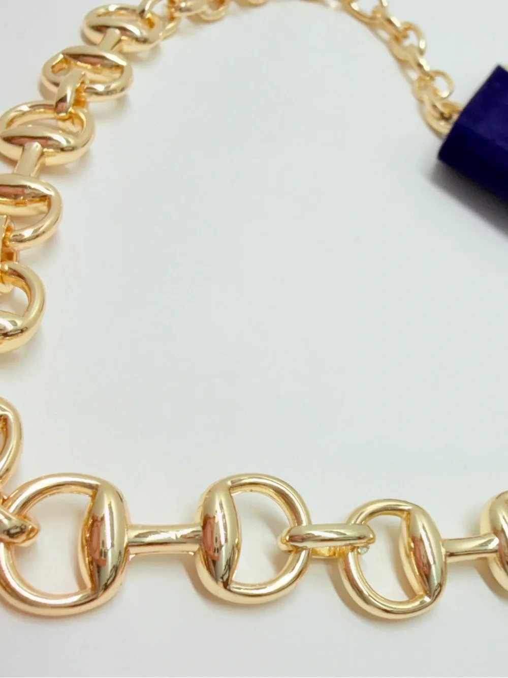 14k gold plated Horse bit Necklace & horsebit links with Horse pendant